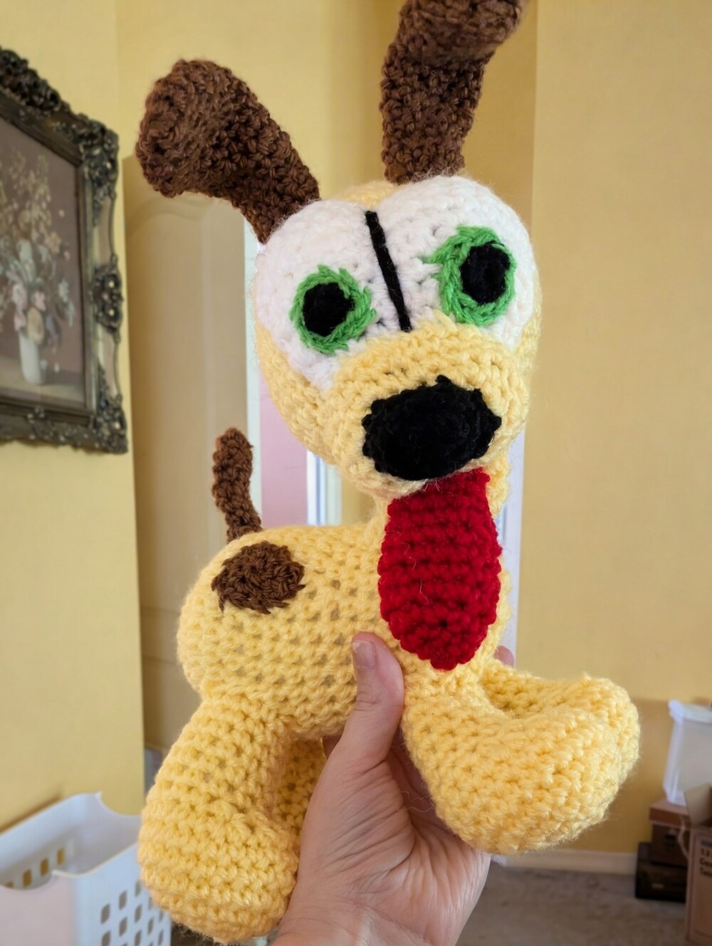 Handmade Crocheted Odie Dog